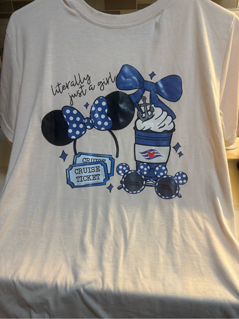 Etsy Disney Graphic Tee with Blue Cruise Design